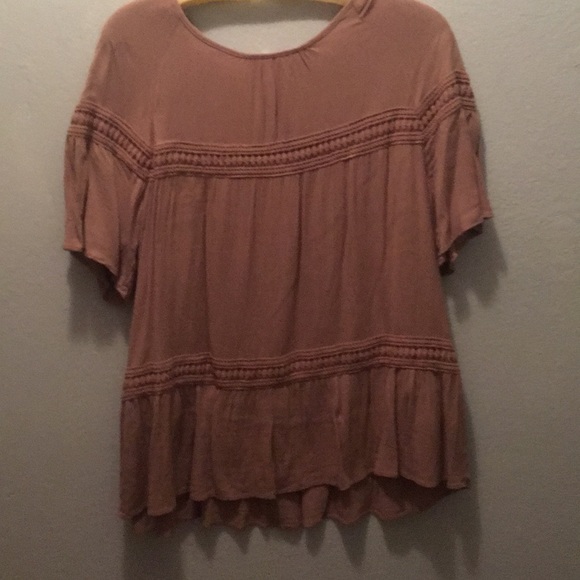Short sleeve top- beige color - Picture 1 of 4